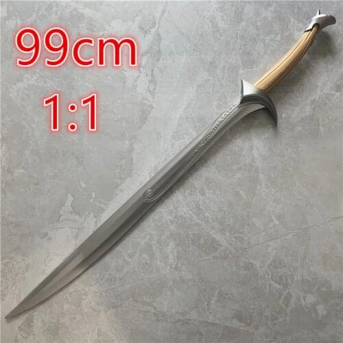 99cm The Elves Sword COS Sword Beast Bite Simulation Weapon Childrens toy Party Decoration Show Magic Ring 1:1 Props