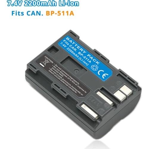 BP-511A BP-511 BP511 BP511A High Capacity Camera Battery for Canon Power Shot G5 G6 Pro 1 Pro 90 10D 20D 30D 40D 50D