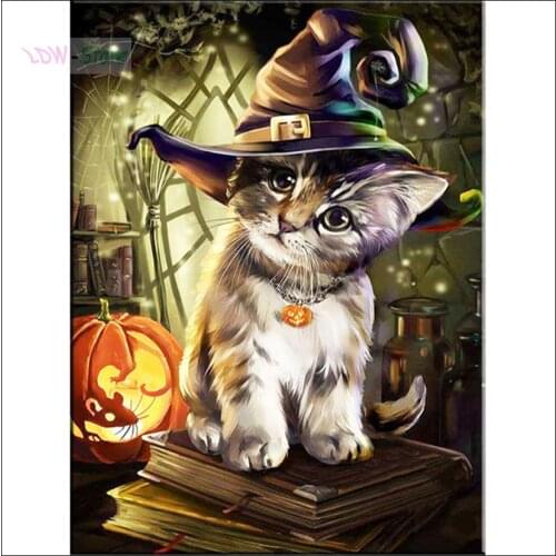 Diamond Embroidery Diamond Painting Witcher cat Painting With Diamonds Picture Of Rhinestones Diamond Mosaic gift craft NEW689
