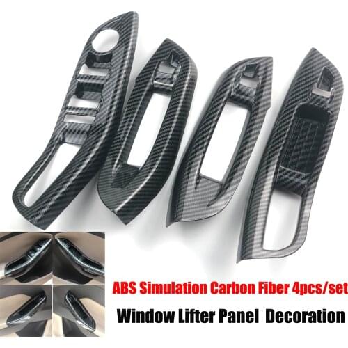 Car Window Lifter Panel Frame Decoration Cover Trim Sticker For Ford Focus 2009-2017 MK 3 4 MK3 MK4 4Pcs/Set accessories
