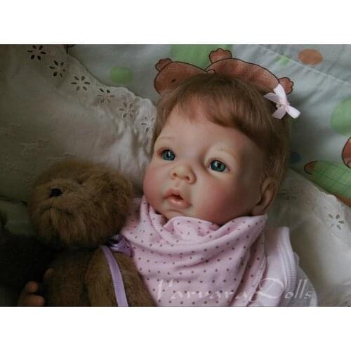 Free shipping hotsell Popular selling doll parts Soft Reborn Baby Dolls Kit Silicone Vinyl Head 3/4 Arms and Legs for 20"baby