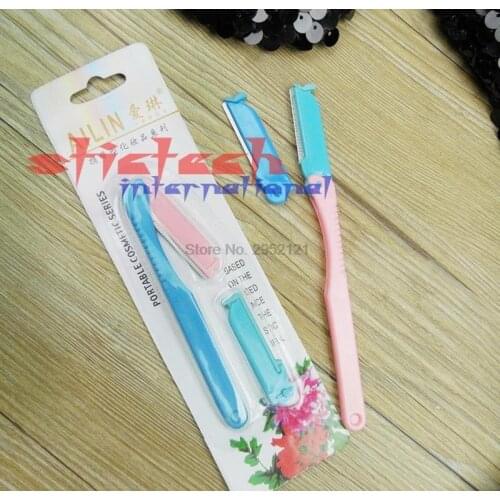 By dhl or ems 1000pcs Ms sharp xiumei dao Stainless steel knife eyebrow Folding beauty care tools eyebrow makeup tools