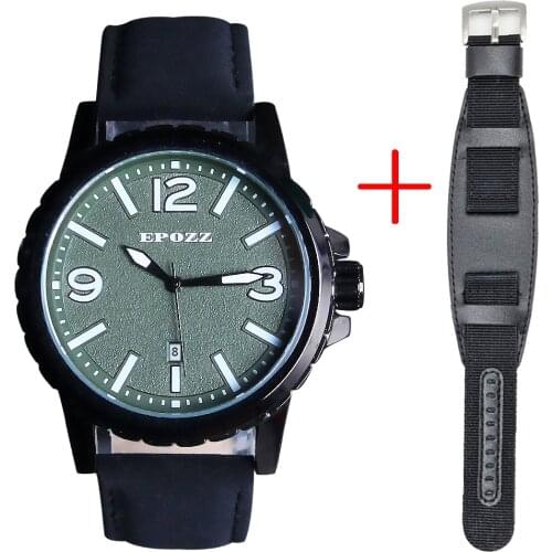 EPOZZ Men's Watch With Leather Strap