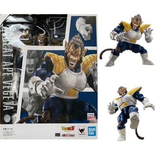 BANDAI Original Dragon Ball S.H.Figuarts Z 31cm Vegeta IV Orangutan Figures Action Collection Model Toy Anime Super Saiyan Toys