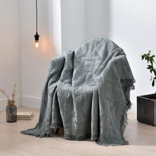 Cotton Thread Blanket Throw Plaid Tassel Sofa towel Slipcover Leisure Blanket For Living Room Couch Armchair Home decoration