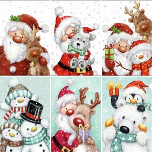 EverShine DIY Diamond Embroidery Cartoon Handicrafts Diamond Painting Santa Claus Mosaic Art Set Cross Stitch Home Decoration