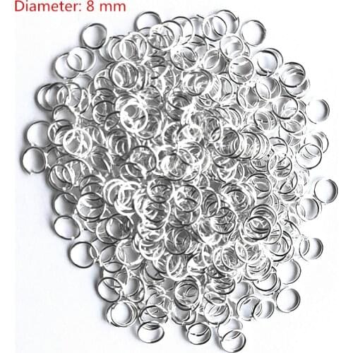 8MM 500pcs Sterling Silver Open Jump Ring Silver Components DIY Jewelry 925 silver findings opening rings