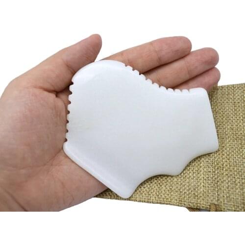 White Jade Multifunctional Guasha Massager Gua Sha Tools Reducing Inflammation
