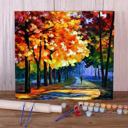 Oil Painting Style September Paint By Numbers Kit Acrylic Paints 50*70 Canvas Pictures Decorative Paintings Children Art