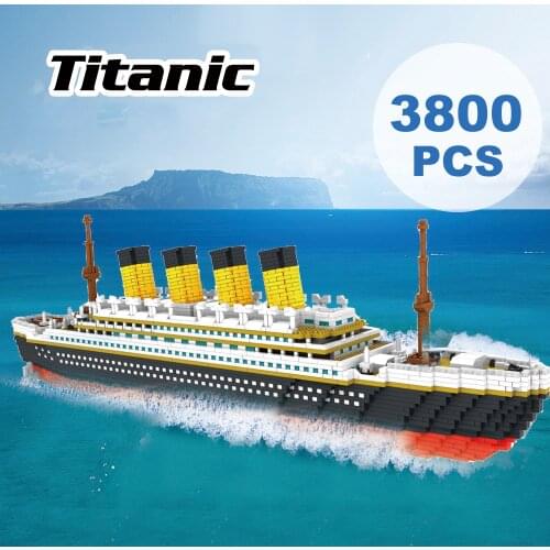 10 Types 3800pcs Model Atomic Building Blocks Kit Titanic&Taj Mahal&Sydney Opera House&Stadio Giuseppe Meazza Gift Toy for Kids
