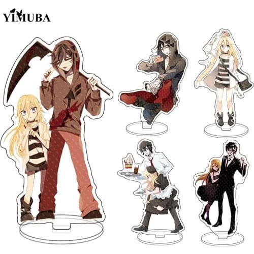 Anime Game Angels of Death Ray&Zack Acrylic Stand Model Toys Collectible Two Sided Cartoon Print Cosplay Stand Figure Desk Decor