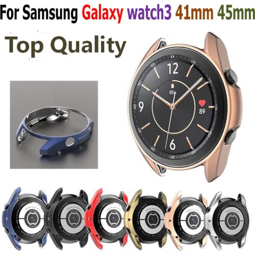 Screen Tempered Glass Film for Samsung Galaxy watch3 41mm 45mm Band TPU Protective Case Frame for Galaxy watch 3 Bracelet Cover