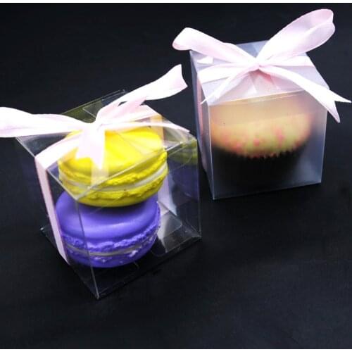 Transparent Clear Gift Candy Box Square PVC Chocolate Bags Boxes Wedding Favor Party Event Decoration 30pcs/lot