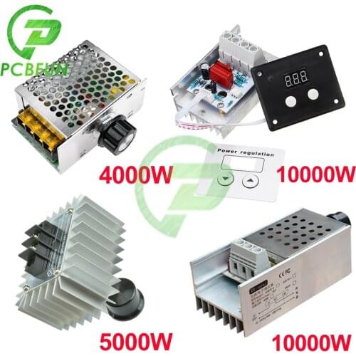 AC 220V 4000W 5000W 1KW SCR Voltage Regulator Dimming LED Dimmer Motor Speed Controller Thermostat Dimer Power Supply Adjustable