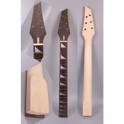 Electric guitar neck 24 fret Maple wood Unfinished replacement Truss rod Guitar parts #JK3