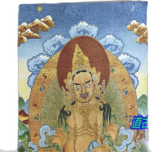 Collect Tangka, the God of wealth, an embroidered Buddha statue in Nepal, Tibet