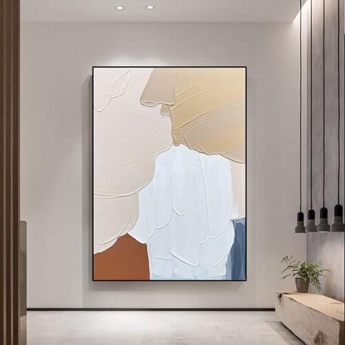 Modern Paintings Large Salon Decoration 100%Hand-Painted Thick Texture Canvas Wall Art Abstract Handmade Oil Painting No Framed