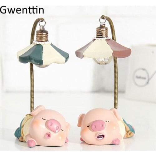 Modern Cartoon Pig Animal LED Night Light Bedroom Nursery Lamp Home Decor Luminaire Bedside Desk Lights for Children Kids Baby