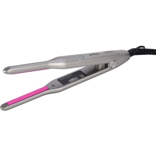 Unisex Professional Mini Hair Straightener Hair Curler Temperature Adjustable Flat Iron Hair Curling Iron Wand Men Beard Styler