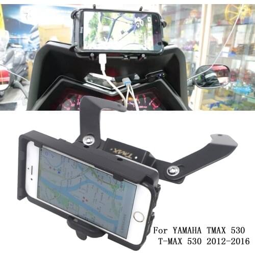 Windscren Bracket Mount Smartphone GPS Holder For YAMAHA TMAX 530 T-MAX 530 2012-2016 2015 2014 2013 2012 Motorcycle Accessories