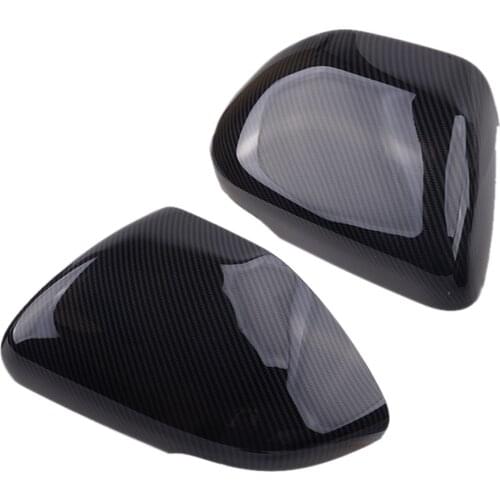 1 Pair ABS Carbon Fiber Style Car Front Rearview Side Mirror Cover Trim Decoration Fit For Ford Explorer 2020 2021