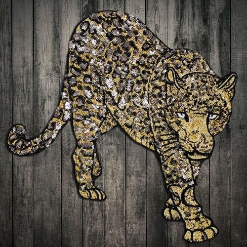 1Pcs Cool Big Tiger Embroidered Patch Applique sew on Applique Patches for Clothes DIY Fashion Clothes Bags