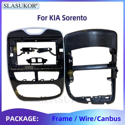 10.1" Car Frame Plug Audio Fitting Adaptor Dash Trim Kits Facia Panel For Renault Clio Auto 2012-16 Radio Player 2 din NO DVD