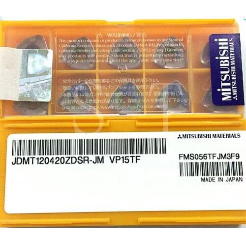 10PCS JDMT120420ZDSR-JM VP15TF 100% original Mitsubishi Milling Cutters Blade Insert Cutting Tool Milling Inserts