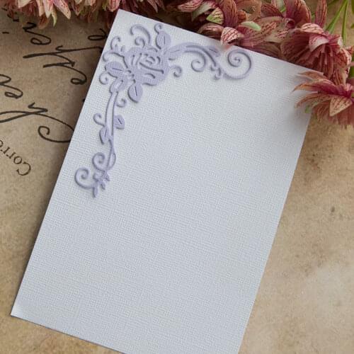 2020 Corner Flower Metal Cutting Dies DIY Scrapbooking Paper Photo Album Crafts Knife Mould Cards Embossing Mold Stencils Decor