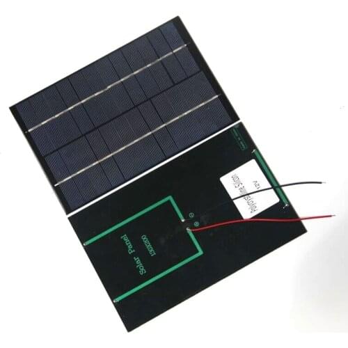 4.2W 12V Solar Cell Module Polycrystalline Solar Panel+Wire/Cable DIY Solar System 200*130*3MM Epoxy Wholesale 10pcs