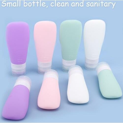 4pcs Travel Cosmetics Bottles Silica Gel Mini Empty Container Skincare Shower Gel Shampoo Jars Tools Portable Extrusion Bottling