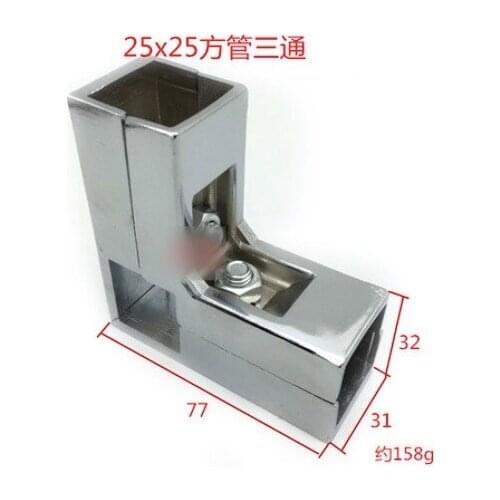 4Pieces/Lot For 25x25mm Square Pipe Tube Elbow Connector Pipe Fittings Display Shelf Parts Fasteners