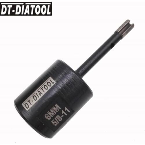DT-DIATOOL 2pcs 5/8-11 Thread Dia 6mm Welded Diamond Drilling Core Bits for Drilling Hard Granite Marble Stone Concrete Hole Saw