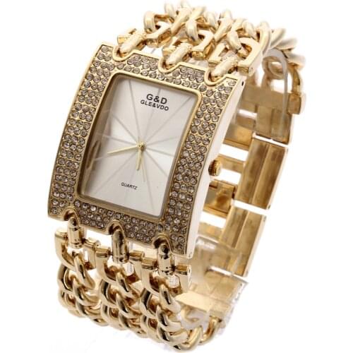 G&D Top Brand Luxury Women Wristwatches Quartz Watch Gold Relogio Feminino Saat Dress Watch Relojes Mujer Lady Clock Gifts Jelly