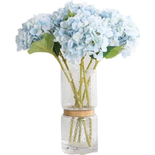 1 Bunch Beautiful Artificial Flowers Silk Simplicity Hydrangea Flowers For Home Wedding Party Decoration DIY Fake Plant
