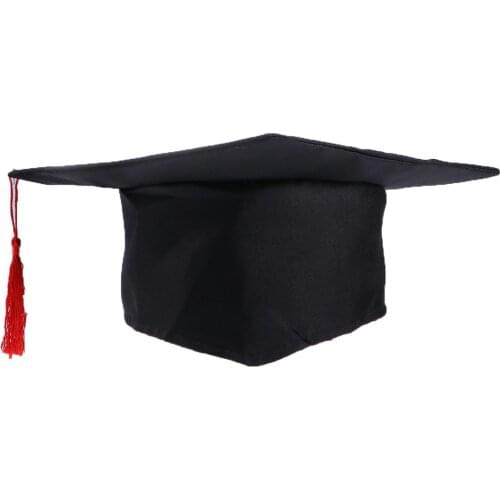 ChildrenS Graduation Hat Kids Graduation Caps Costume Accessory Doctoral Cap With Red Tassel for Kids Graduation Party