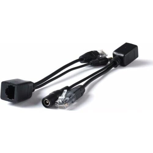 DHL free. 200pcs. Tape screened POE Cable Ethernet POE Adapter cable POE Splitter RJ45 Injector Power supply module 5V.12V