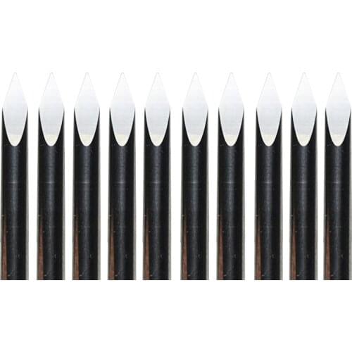 HUHAO 10pcs 3.175mm Dia 45 Angle 0.3mm Tip 3 Edge Carbide Woodworking Tools Engraving Bits for CNC Router Machine