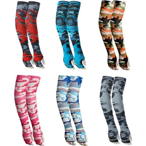 New Summer Sports Camouflage Sleeve Men Women Cooling UV Protection Fishing Running Cycling Sleeves Sunscreen Arm Cuff X003