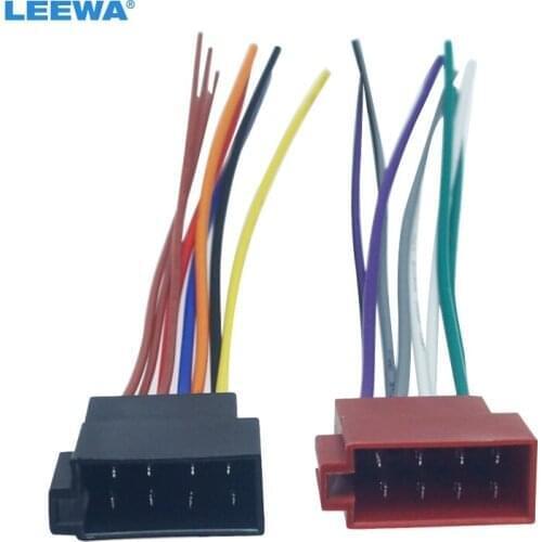 LEEWA Car Radio Audio 8PIN Wiring Harness For Volkswagen/Audi/Mercedes Plug Into OEM Factory CD Radio Installation Wire Adapter