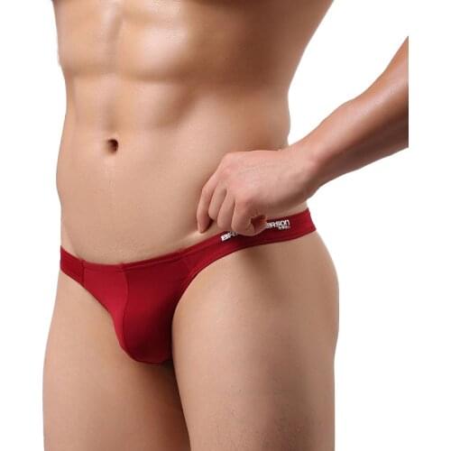 Summer Men Swimwear Sexy Low Rise Thong Briefs Male Nylon Bikini T Back Gay Swimming Surf Elastic Sunga G String Swimsuits