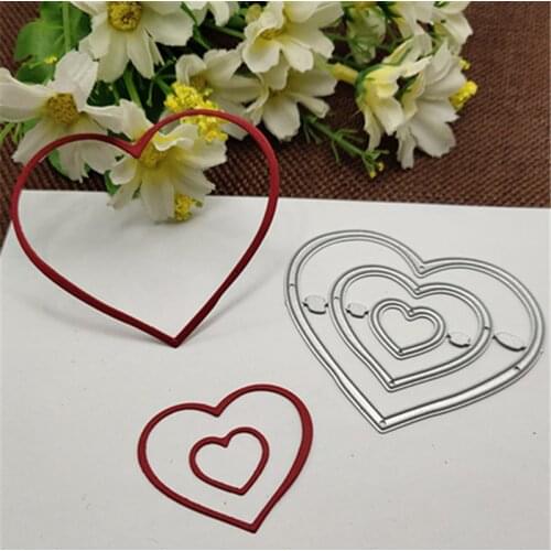 Heart-shaped ring Metal Cutting Dies Stencils For DIY Scrapbooking Decorative Embossing Handcraft Die Cutting Template