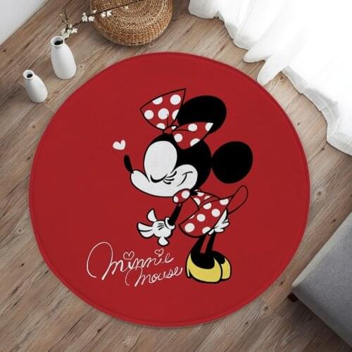 Cartoon Round 120cm Disney Mickey Baby Play Mat Large Rug Floor Mat Bedroom Bedside Carpet Floor Mat Baby Activity Gym