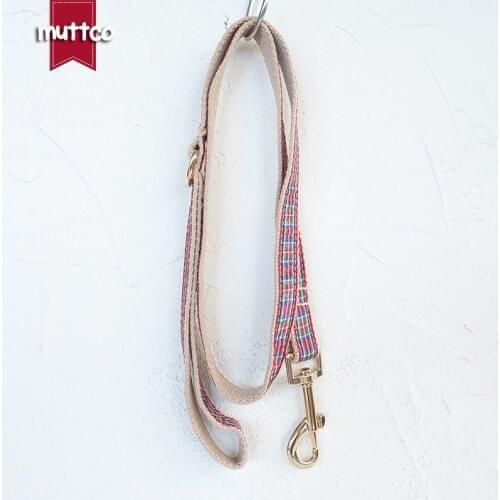 MUTTCO retailing British style collar for dog THE SCOTLAND plaid fashion dog leash 5 sizes UDC012J