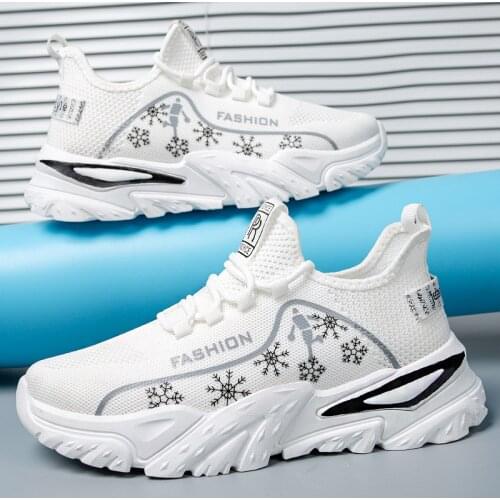 Mens Shoes Summer New Style Thick Bottom Fashion Printing Breathable Running Shoes Personality Leisure Sports Old Shoe Ssneaker