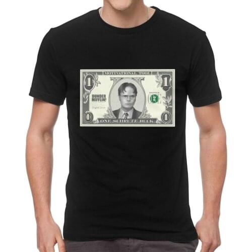 Mens Funny Dwight Schrute The Office T-Shirt Streetwear US TV Show Tshirt Short Sleeve Unique T Shirt Homme Cotton Tee Clothing