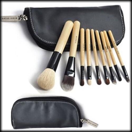 20 sets 9pcs/set black high quality Professional Makeup Cosmetic Brush set Kit Case+PU Case fashion