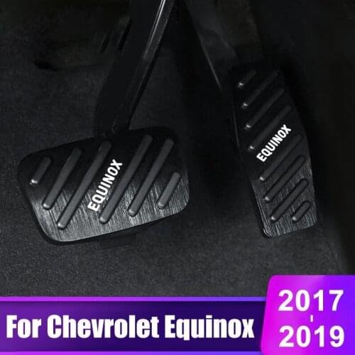 Aluminium alloy Car Accelerator Gas pedal Brake pedals Non Slip Pads Cover AT For Chevrolet Equinox 2017 2018 2019 Accessories