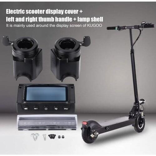 Durable Screen Cover Wear-resistant Electric Scooter Plastic Screen Cover + 2 Thumb Handle Kit for Kugoo S1 S2 S3
