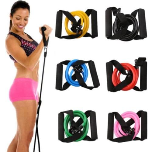 Durable Resistance Bands With Handles Yoga Pull Rope Elastic Fitness Exercise Tube Band For Home Workouts Strength Training